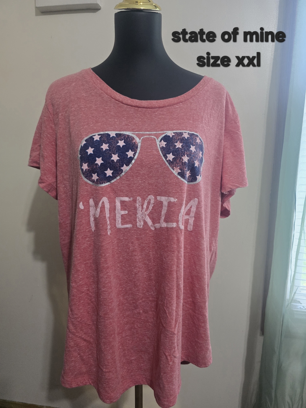 State of Mind Pink-Red 'Merica Sunglasses Graphic Tee